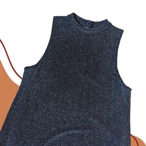 love, Fire Shimmery Mockneck Shift Dress